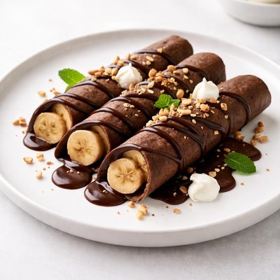 Image of Banana Filled Chocolate Enchiladas