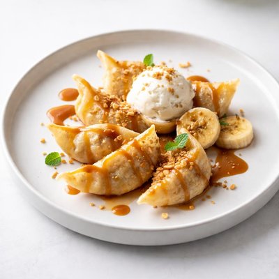 Image of Banana Gyoza Dessert