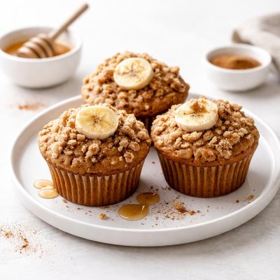 Image of Banana Honey Cinnamon Muffins