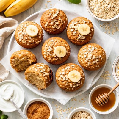 Image of Banana Instant Oatmeal Muffins