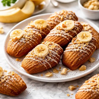 Image of Banana Macadamia Madeleines