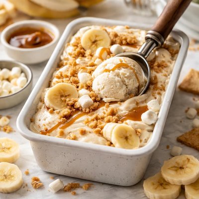Image of Banana Marshmallow Ice Cream Still Freeze