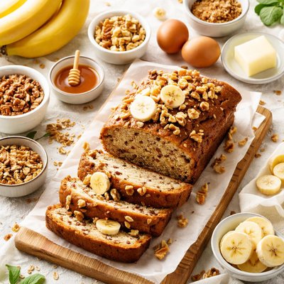 Image of Banana Nut Cake Bread