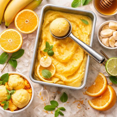 Image of Banana Orange Frozen Sorbet