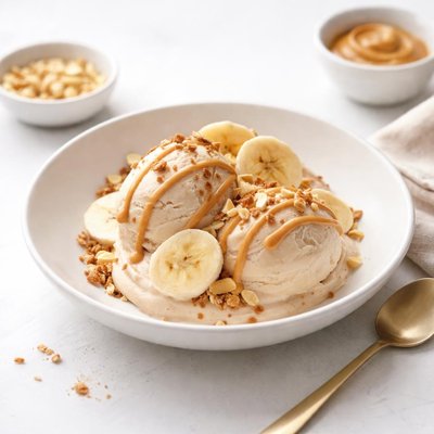 Image of Banana Peanut Butter Ice Cream or Pudding Vegan