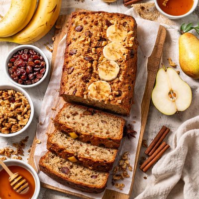 Image of Banana Pear Bread with Dates