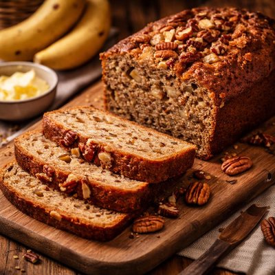 Image of Banana Pecan Whole Wheat Loaf