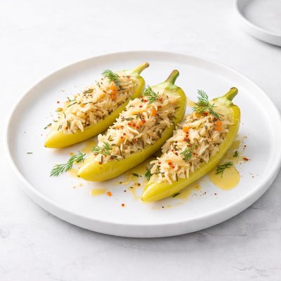 Image of Banana Peppers Stuffed with Sauerkraut