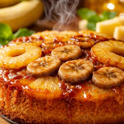 Image of Banana Pineapple Upside Down Cake