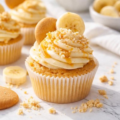 Image of Cupcake de Pudín de Plátano Sin Azúcar