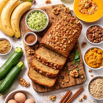 Image of Banana Pumpkin Zucchini Bread