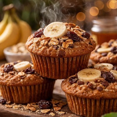 Image of Banana Raisin Bran Muffins