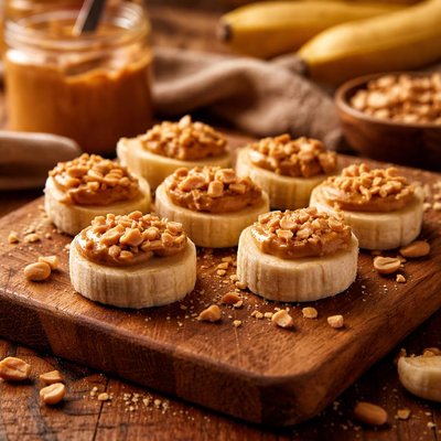 Image of Whole30 Banana Slices with Peanut Butter