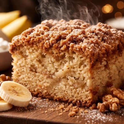 Image of Banana Sour Cream Crumb Cake