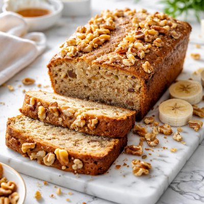Image of Banana Sour Cream Walnut Loaf
