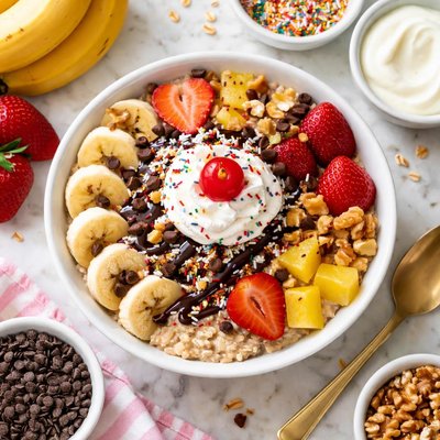 Image of Banana Split Breakfast Bowl Oatmeal Hungry Girl