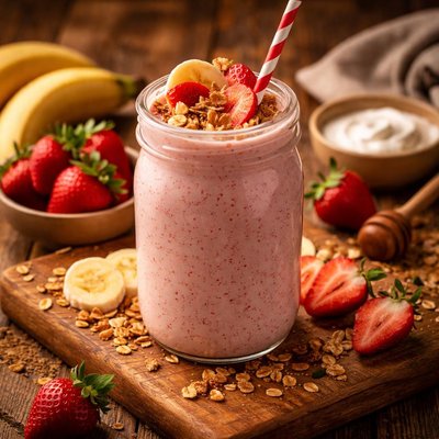 Image of Banana Strawberry Yogurt Smoothie