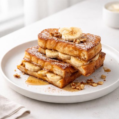 Image of Banana Stuffed French Toast Sunday Morning Yummy