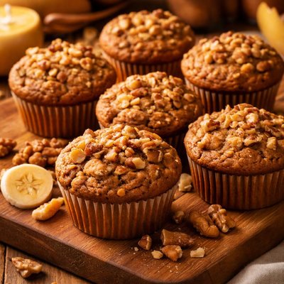 Image of Vegan Banana Walnut Muffins