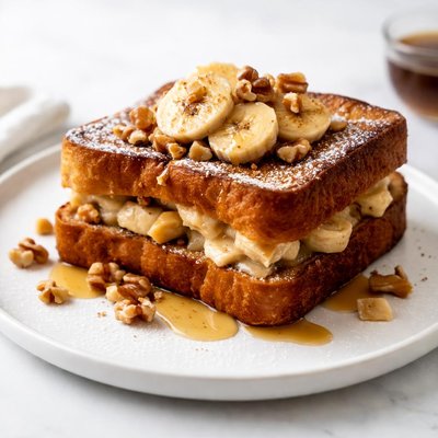 Image of Banana Walnut Stuffed French Toast