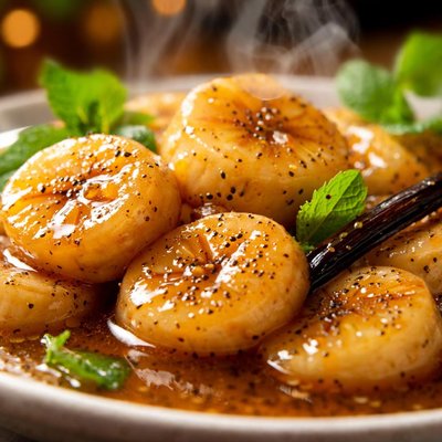 Image of Bananas with Vanilla Rum Sauce