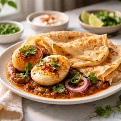 Image of Bangladeshi Egg with Paratha