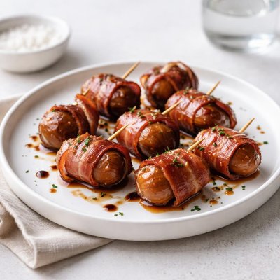 Image of Barbecued Chestnuts in Bacon