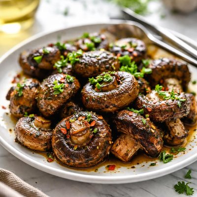 Image of Barbecued Garlic and Herb Mushrooms