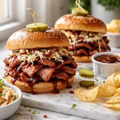 Image of Barbecued Ham Sandwiches