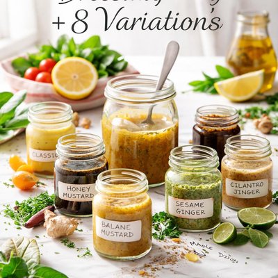Image of Basic Vinaigrette Dressing with 8 Variations
