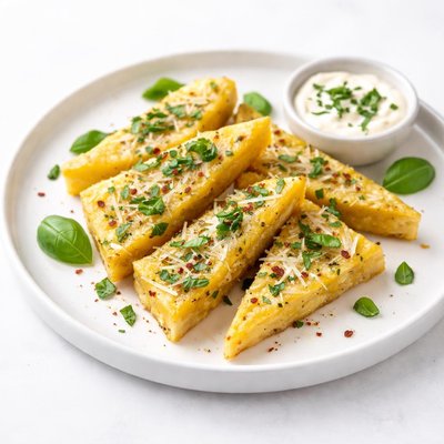 Image of Basil Cheese Polenta Wedges