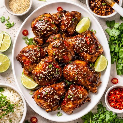 Image of Bbq Chicken with Sesame Chili Sauce