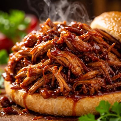 Image of Cerdo desmenuzado con BBQ sin lácteos