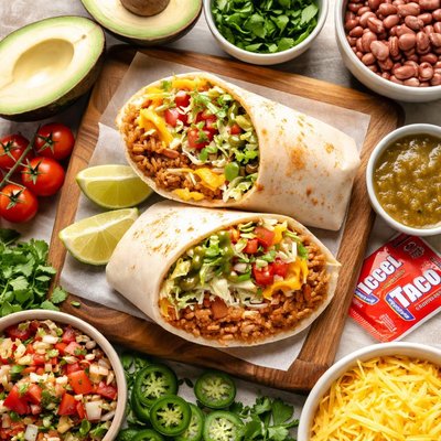 Image of Whole30 Bean and Cheese Burrito Del Taco