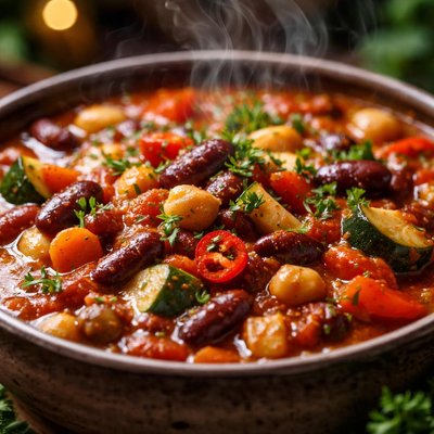 Image of Bean and Vegetable Stew Vegan