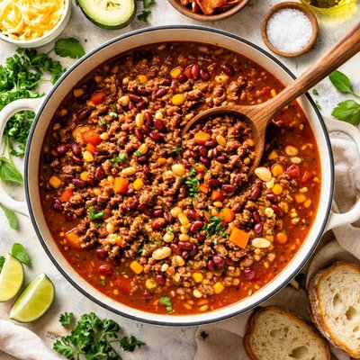 Image of Bean Bacon and Beef Soup