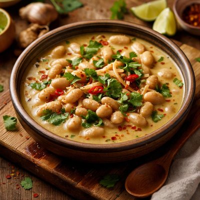Image of Beans with Ginger and Coconut Milk