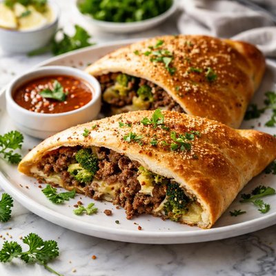 Image of Beef Broccoli Calzone Oamc