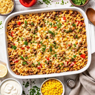 Image of Beef Corn Noodle Casserole