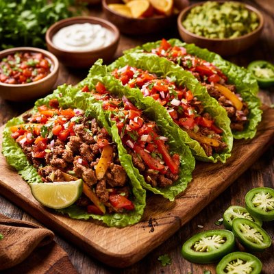 Image of Whole30 Beef Fajitas Tacos