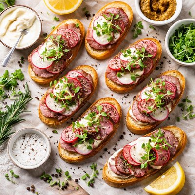 Image of Beef Horseradish Crostini