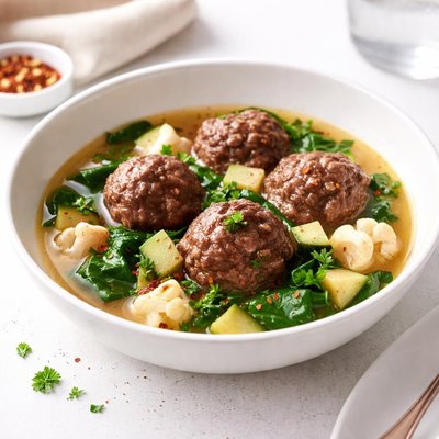 Image of Whole30 Beef Meatball Soup