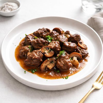 Image of Beef Mushroom Crock Pot