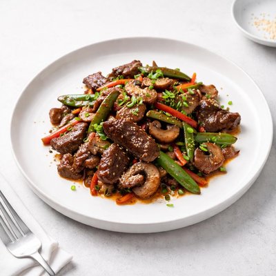 Image of Beef Mushroom Teriyaki Stir Fry