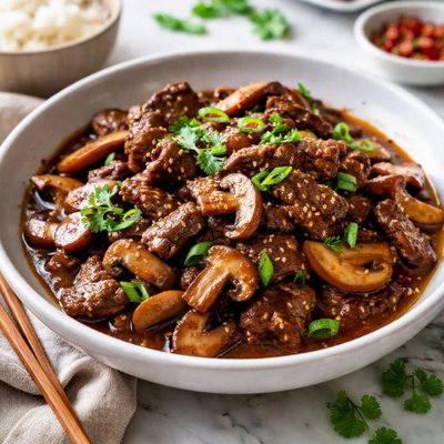 Image of Beef Mushrooms in Hoisin Sauce