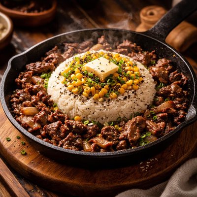 Image of Beef Pepper Rice Skillet