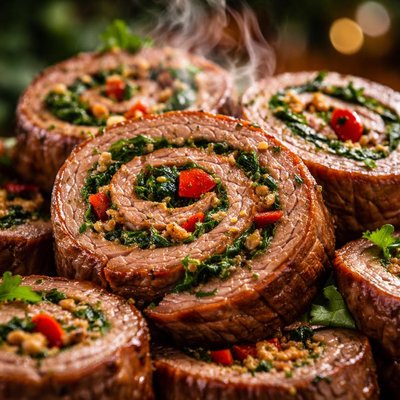 Image of Whole30 Beef Plank Pinwheels