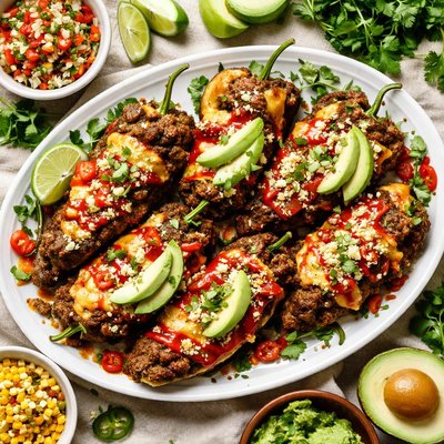 Image of Beef Pork Chile Rellenos