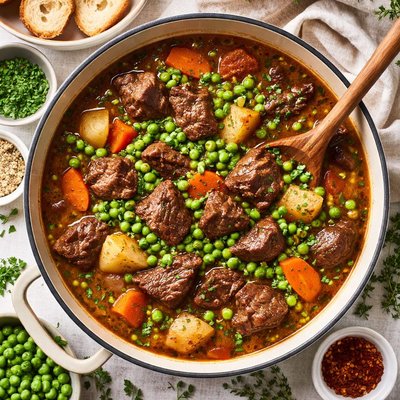 Image of Whole30 Beef Stew with Peas