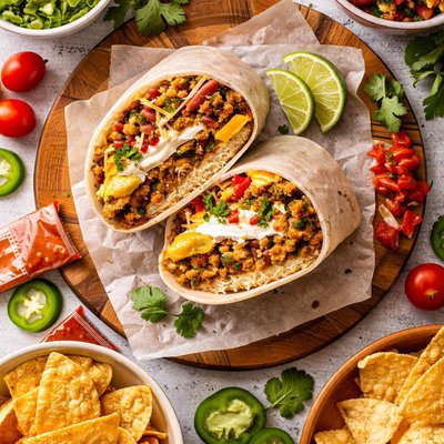 Image of Whole30 Beefy Five Layer Burrito